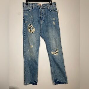 We The Free Distressed Blue Jeans